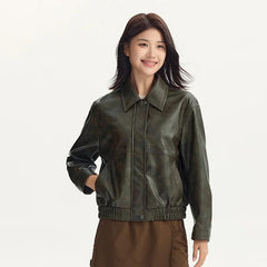 2024 Semir Textured PU Leather Jacket