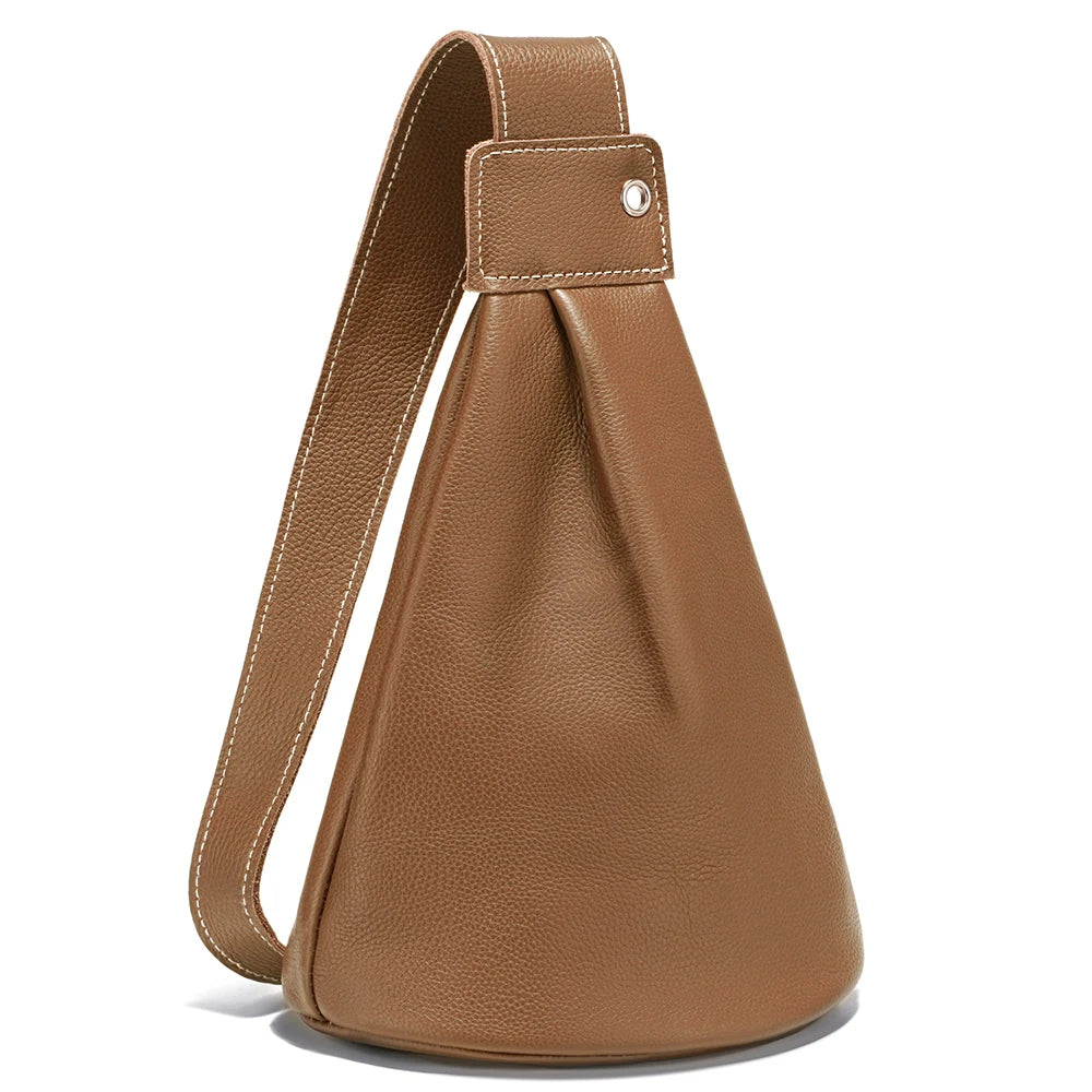 Versatile Leather Crossbody Rucksack Bag - Trendy Mix