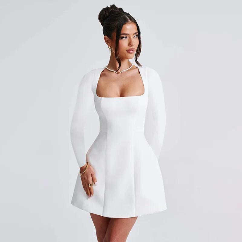 Sleek Square Neck Mini Dress