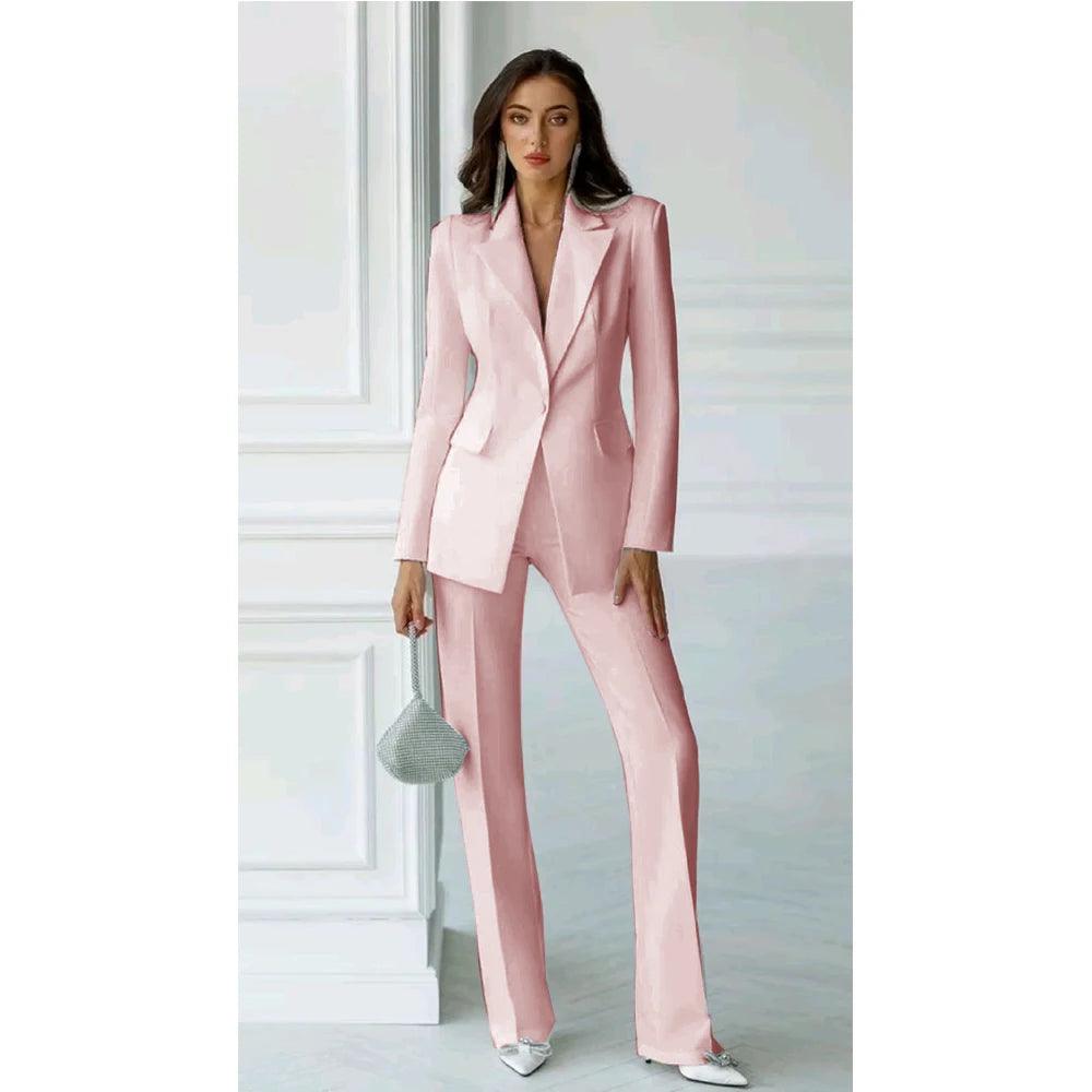 Elegant Women's Winter Suit Two-Piece Pant Set