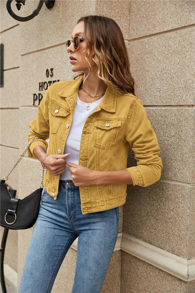 2024 Women's Slim Fit Short Denim Jacket