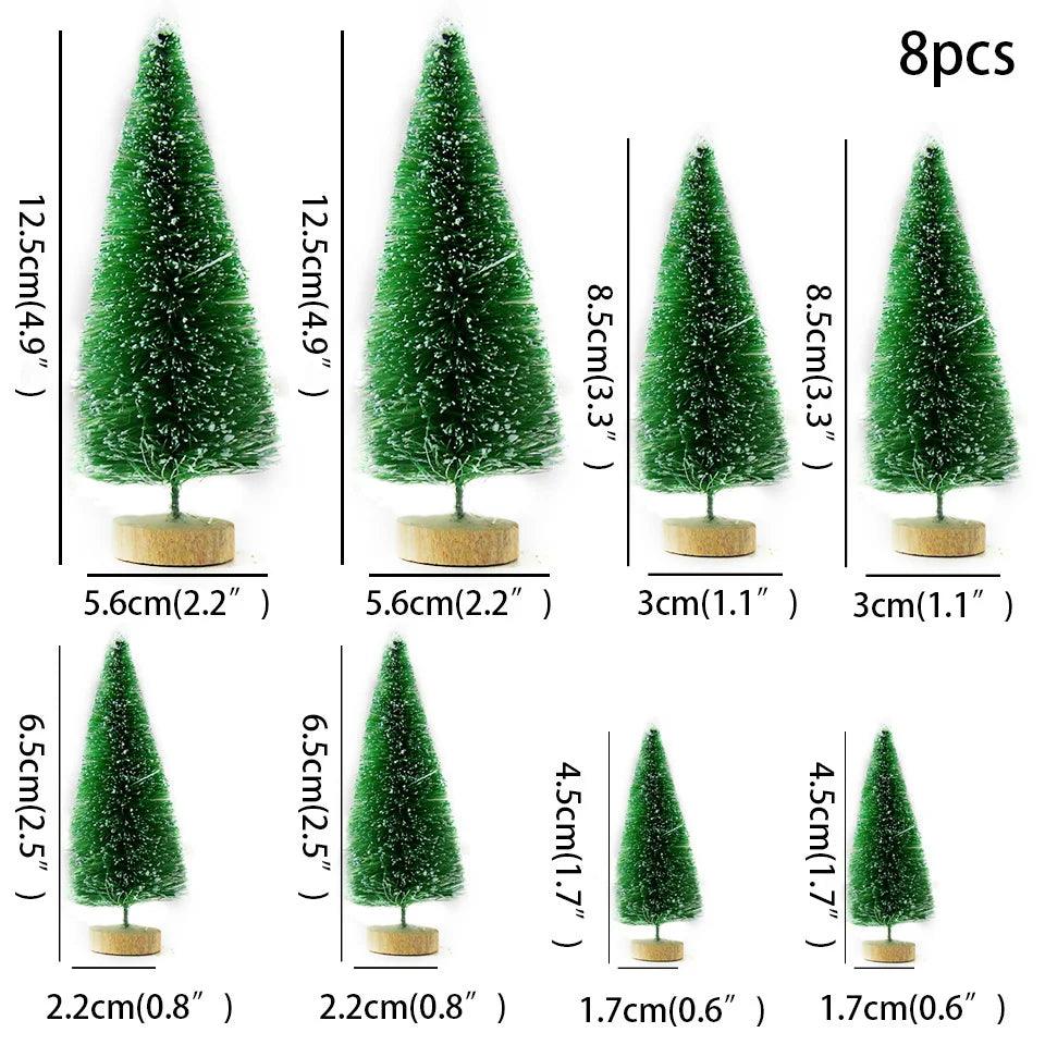 8PCS Mini Christmas Pine Trees for Home Decoration