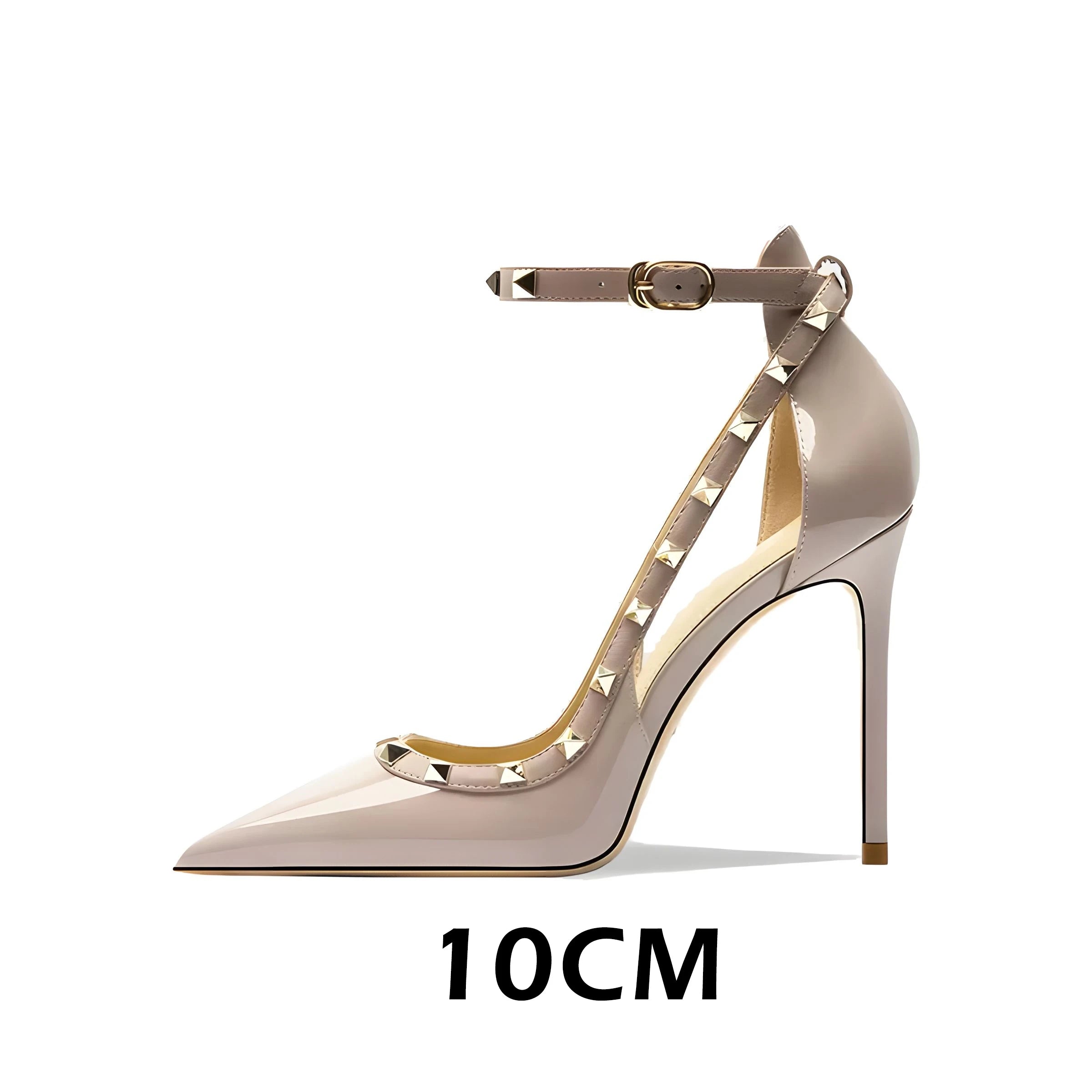 Rivet Pointed Toe Stilettos