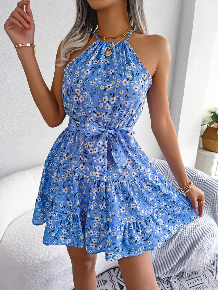 Floral Ruffle Beach Dress - Trendy Mix