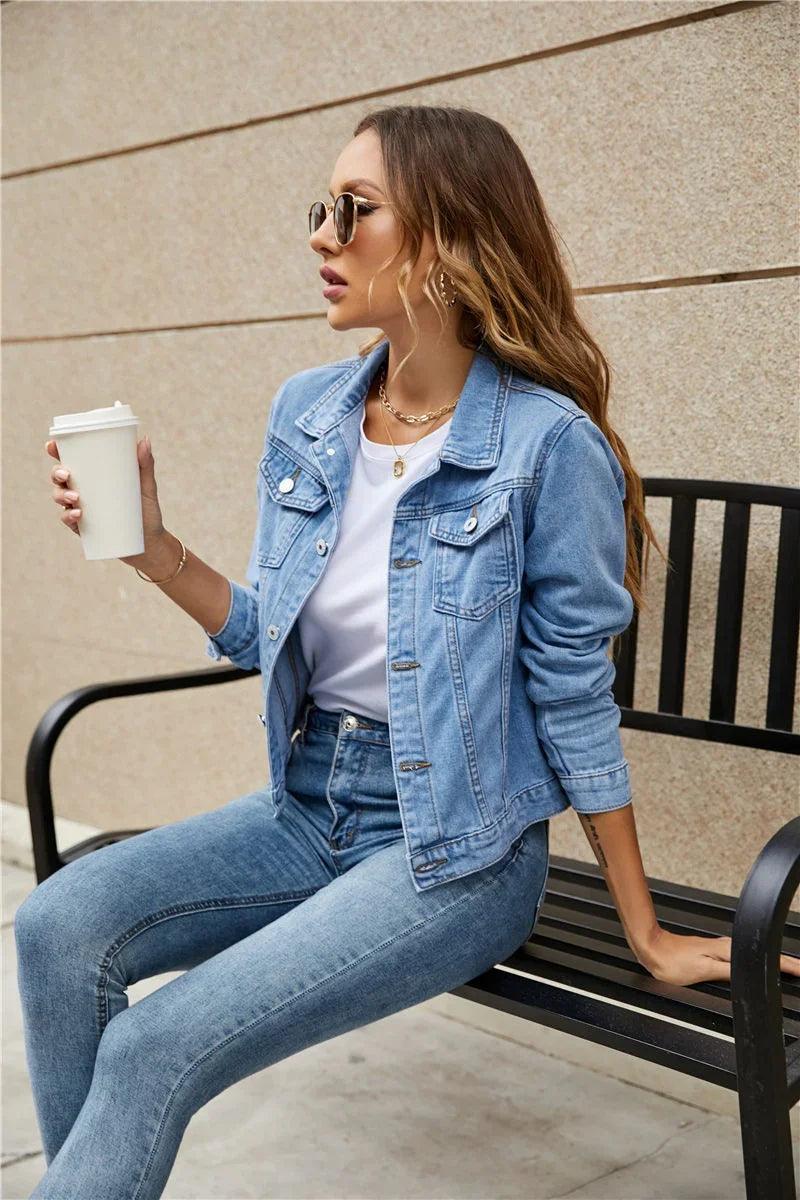 2024 Women's Slim Fit Short Denim Jacket