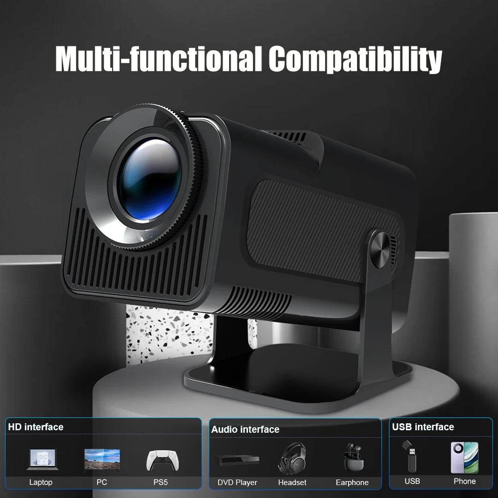 4K Native 1080P Android 11 Portable Projector