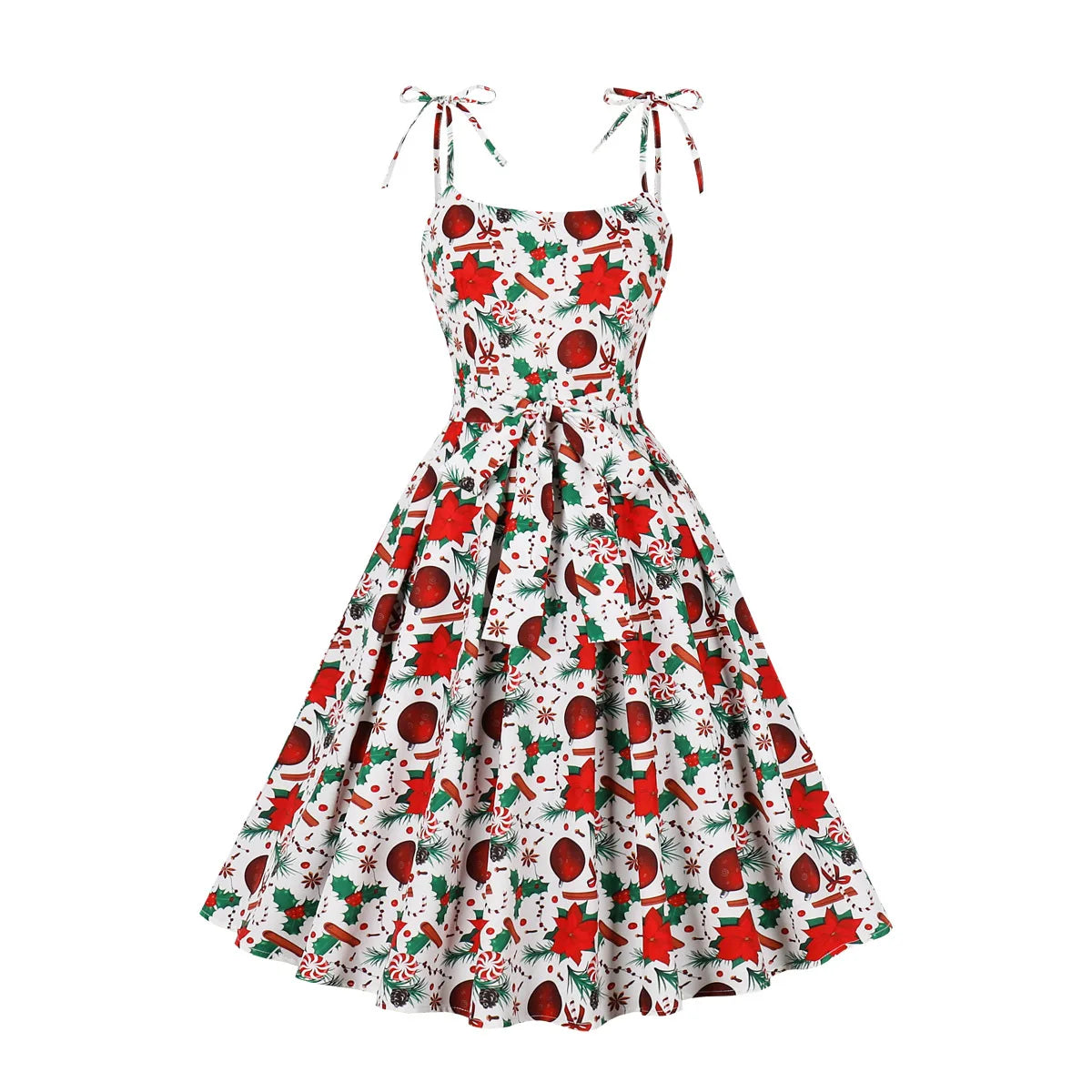 Christmas Holiday Party Vintage Charm Swing Dress