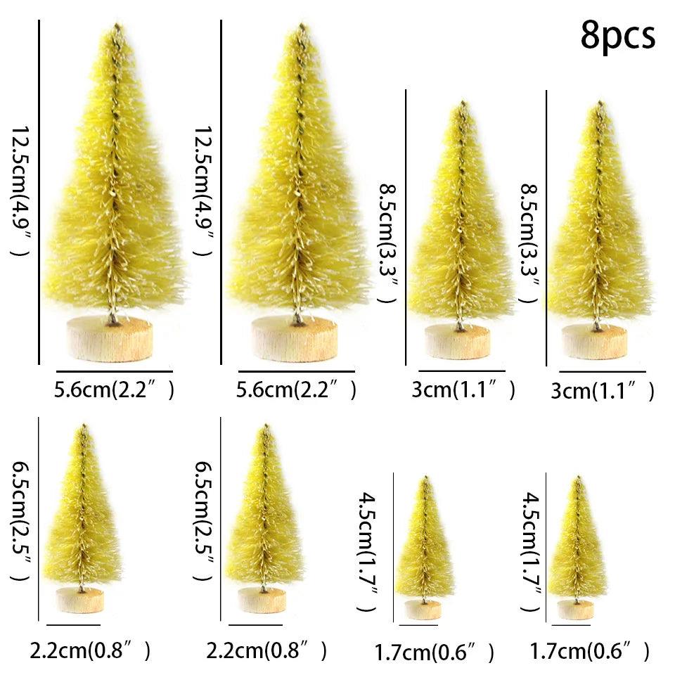 8PCS Mini Christmas Pine Trees for Home Decoration