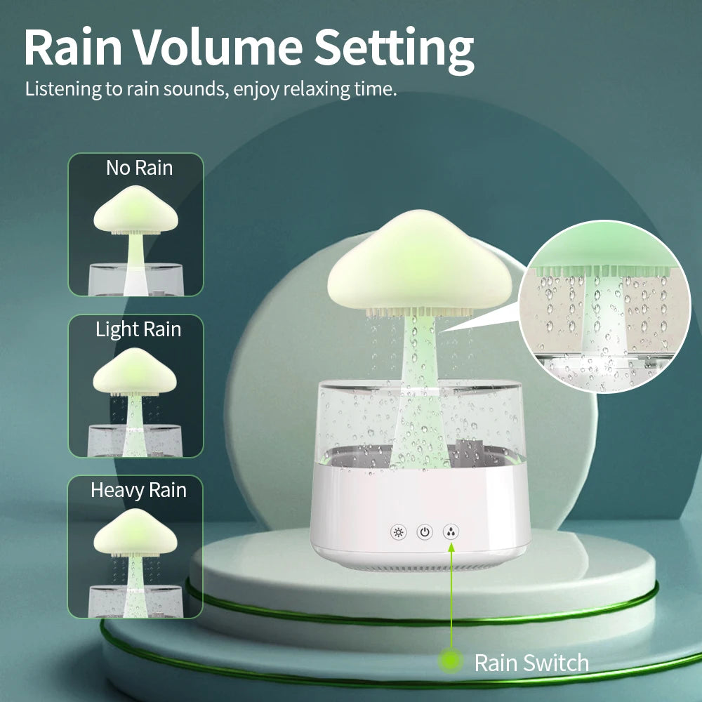 Cloud Rain USB Humidifier with Aromatherapy Night Light