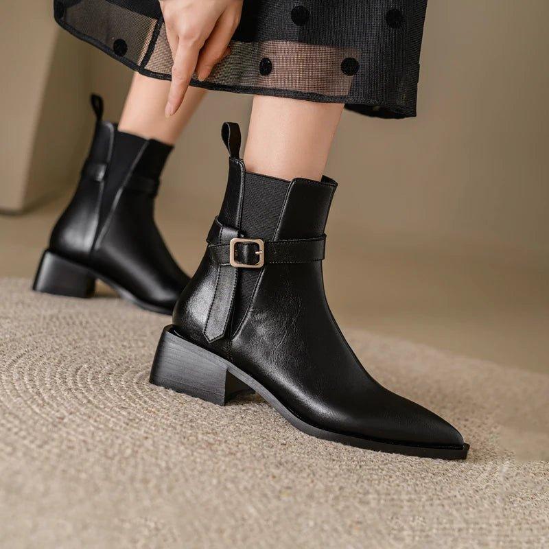 2024 Autumn Genuine Leather Chelsea Boots - Trendy Mix