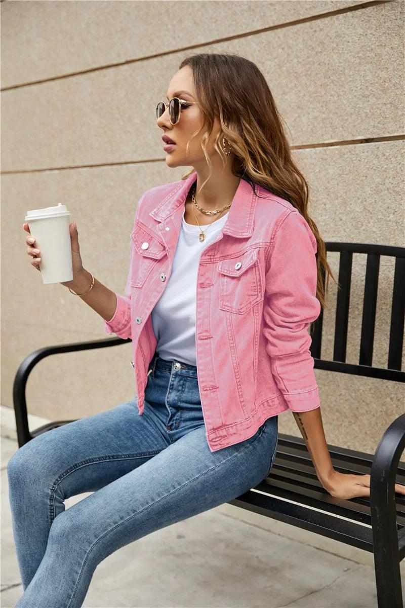 2024 Women's Slim Fit Short Denim Jacket