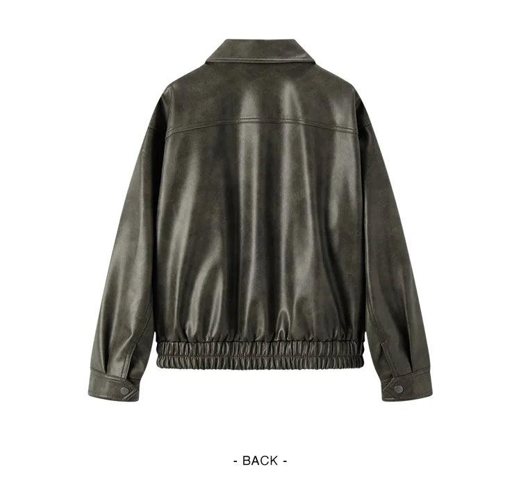 2024 Semir Textured PU Leather Jacket