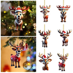 2D Christmas Snowman Hanging Home Tree Pendant Xmas Tree Pendant Decoration Hanging Xmas Party Charms Ornaments New Year 2024