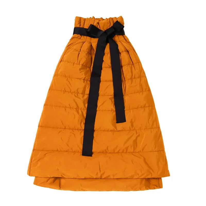 Winter new arrival Down Skirt A-line warm down skirt women's fashion long Package Buttocks warm white duck down skirt