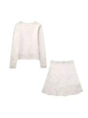 Pearl Knit Skirt & Top Set