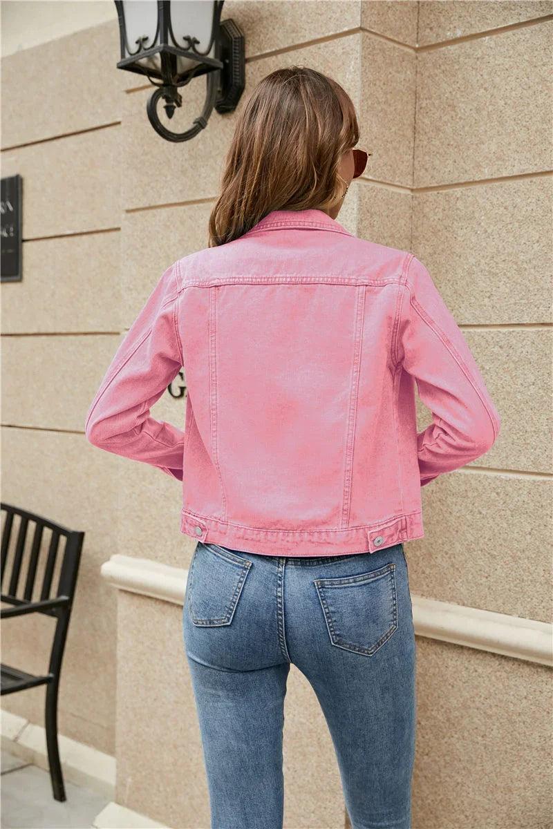 2024 Women's Slim Fit Short Denim Jacket