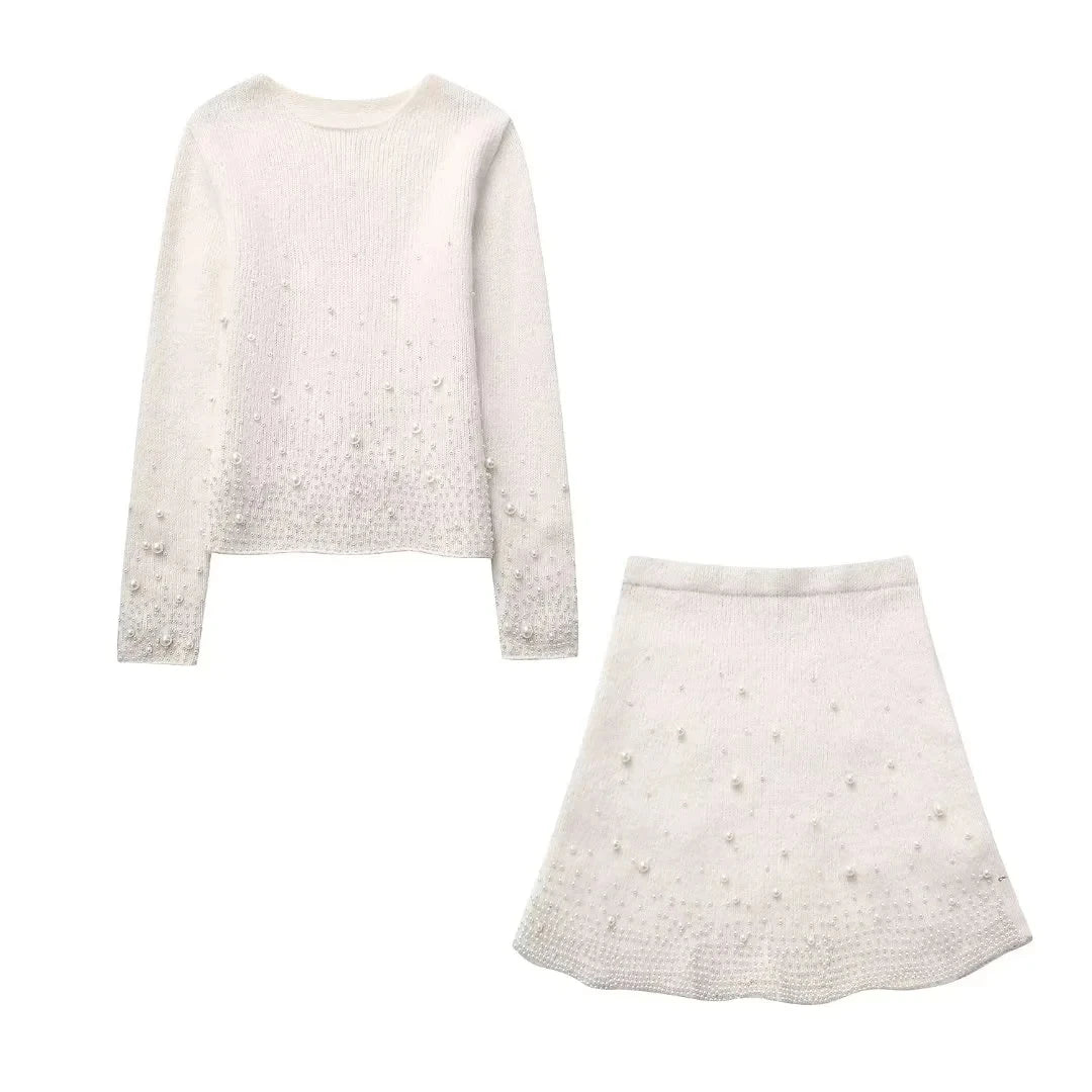 Pearl Knit Skirt & Top Set