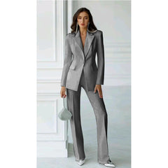 Elegant Women's Winter Suit Two-Piece Pant Set