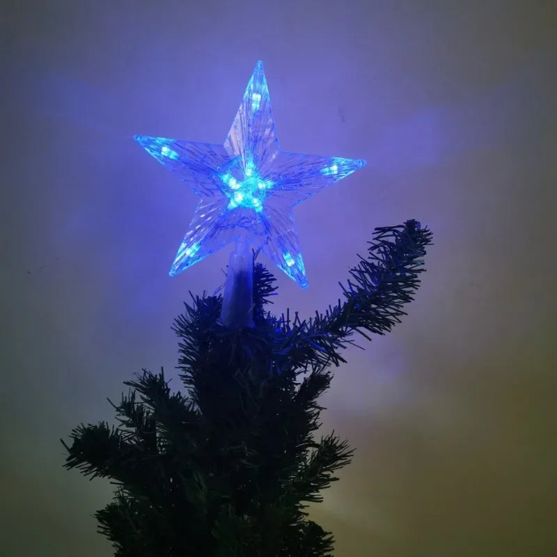 Christmas Tree Ornaments Stars LED Light Lamp Christmas Decorations Home Xmas Trees New Year 2024 Navidad Natal Noel 15cm/23cm