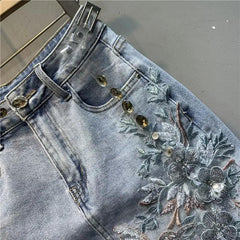 New Fashion Embroidery Flower Skirt - Trendy Mix