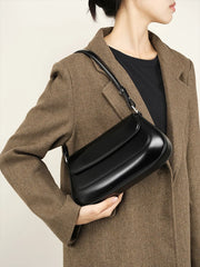 Elegant French-Style Leather Shoulder Bag - Trendy Mix