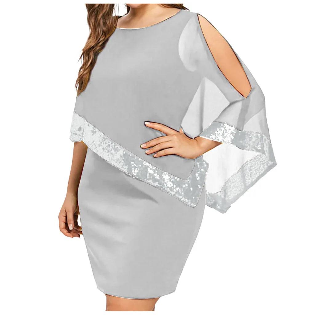 Sparkle & Sleek Off-Shoulder Mini Dress