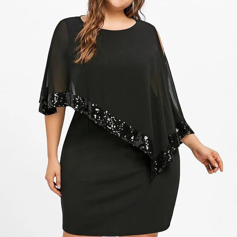 Sparkle & Sleek Off-Shoulder Mini Dress