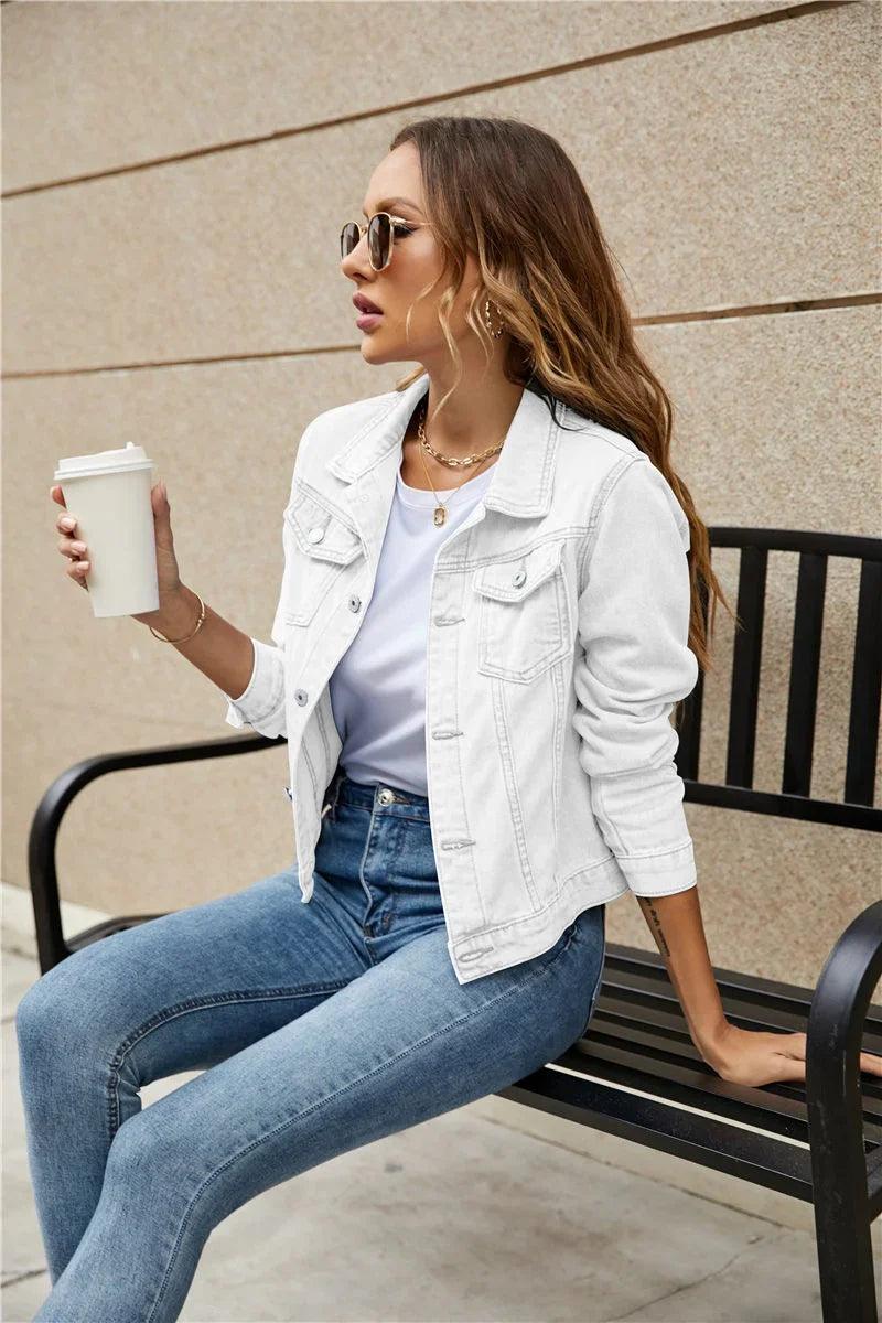 2024 Women's Slim Fit Short Denim Jacket