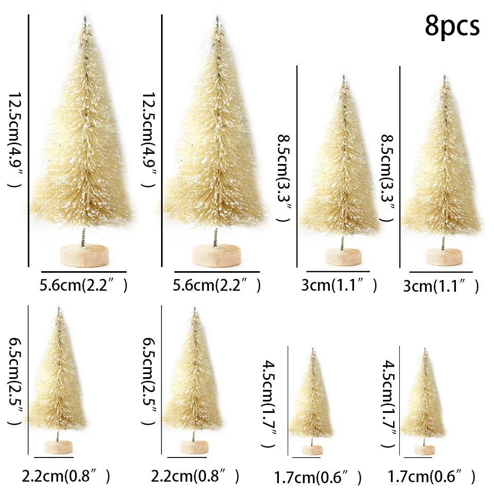 8PCS Mini Christmas Pine Trees for Home Decoration