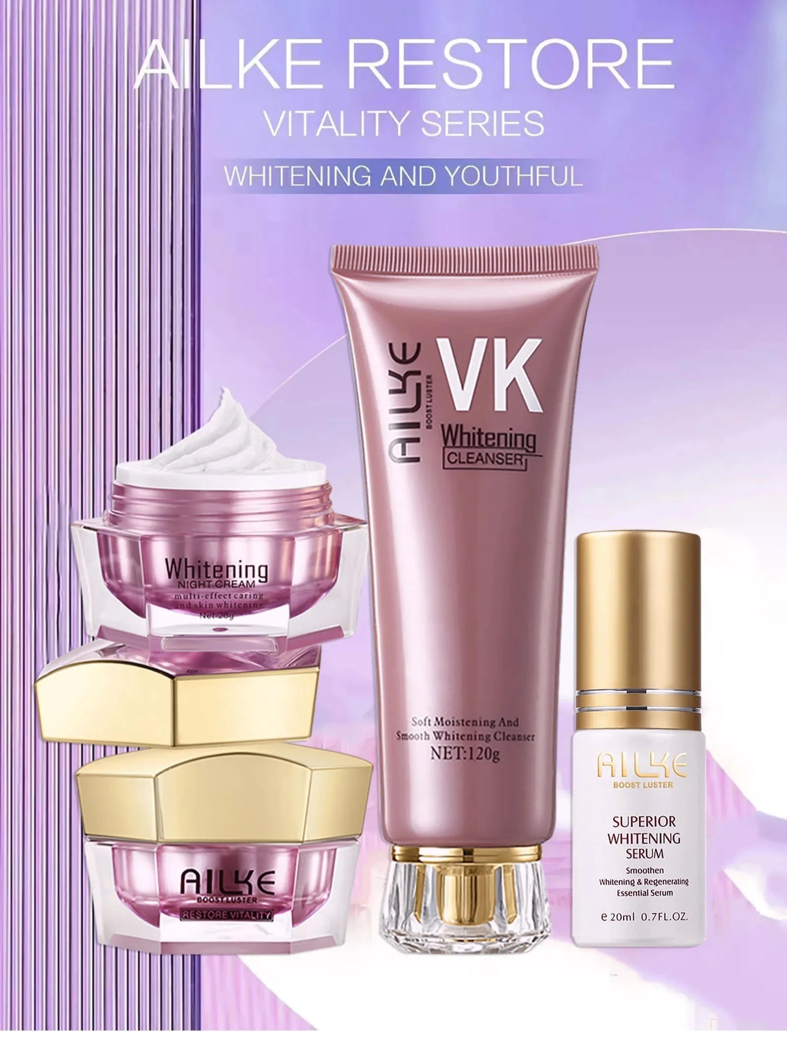 Korean Glow: Hyaluronic Whitening & Anti-Aging Sleeping Cream