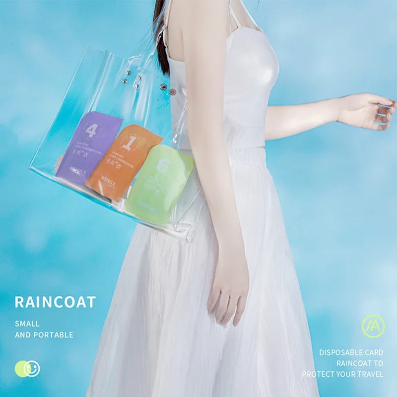 Portable waterproof raincoat for outdoor travel
