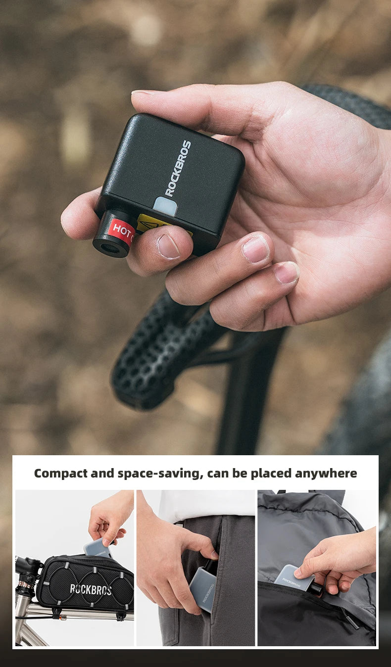 Portable 100PSI rechargeable air pump for vehicles.