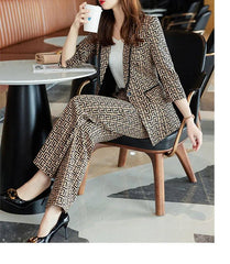 Tesco Formal Blazer For Women Jackets And Pants 2 Piece Set Business Suits Work Wear - Trendy Mix