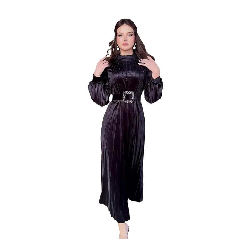 2024 Luxury Velvet Evening Dress with Belt