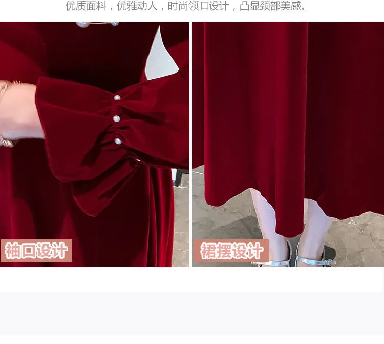 Chic Velvet Elegance Dress for Christmas and New Year