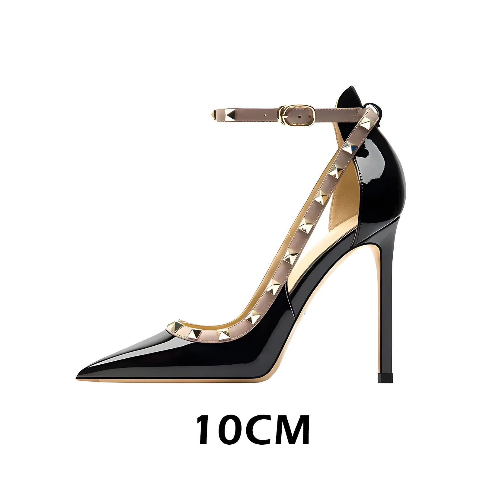 Rivet Pointed Toe Stilettos