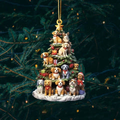 Christmas Tree Pendant Acrylic Material Creative Atmosphere Home Room Pendant Creative Multi-style Car Xmas Decoration 8CM