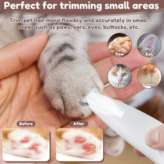 LED Waterproof Pet Paw Trimmer with Wide Stainless Steel Blade - Trendy Mix