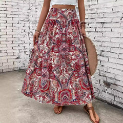 Summer Women's Comfort And Casual Beach Print Skirt - Trendy Mix