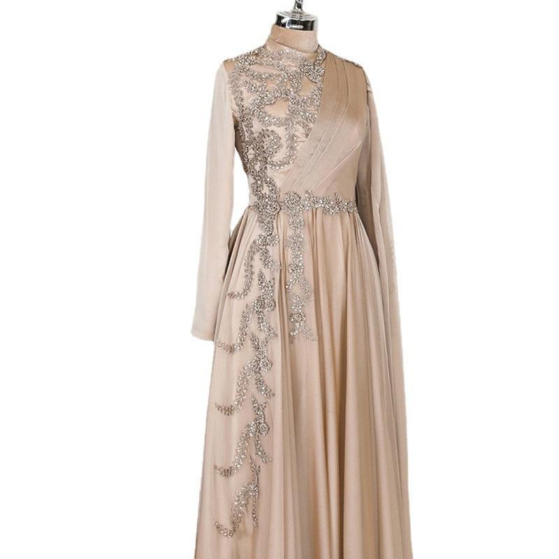 Champagne Elegance Golden Rose Muslim Evening- Parties - Trendy Mix