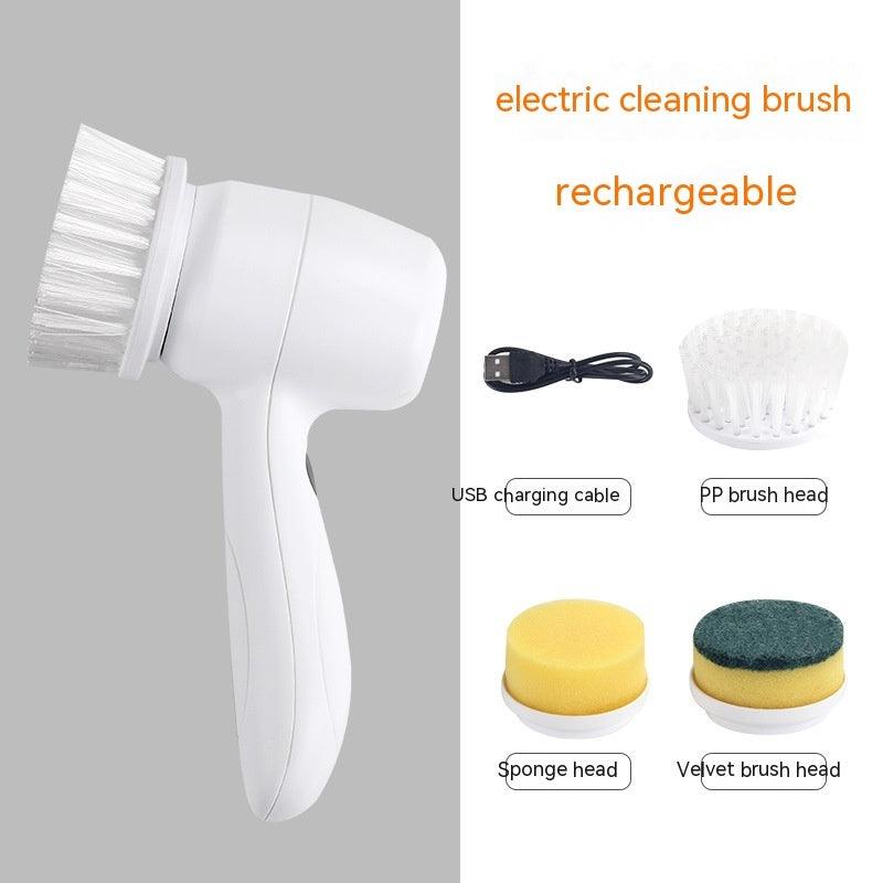 Cordless Electric Spin Scrubber with 4 Brush Heads for Effortless Cleaning - Trendy Mix