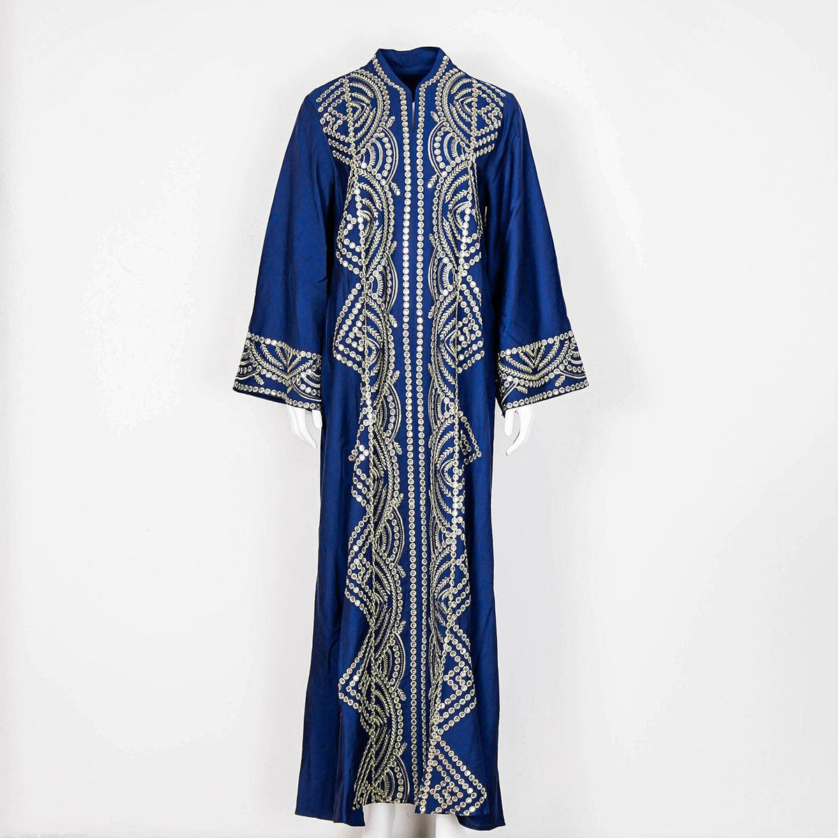 Embroidered Sequined Robe for Muslim Women - Trendy Mix