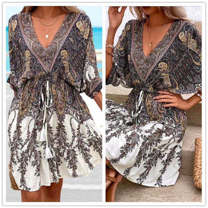 Women's Holiday Ethnic Style Dress - Trendy Mix