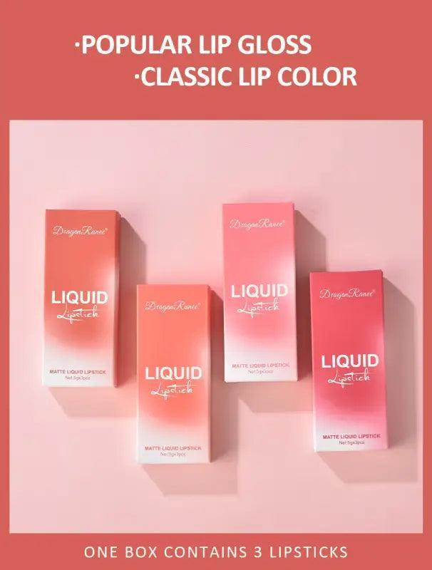 All-day Glam Matte Lipstick Set - Trendy Mix