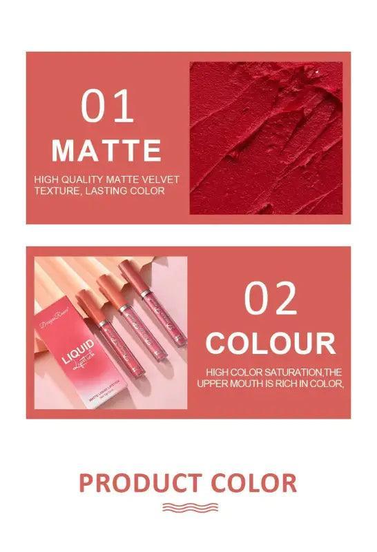 All-day Glam Matte Lipstick Set - Trendy Mix