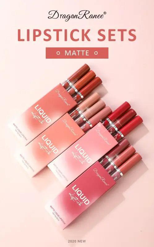 All-day Glam Matte Lipstick Set - Trendy Mix