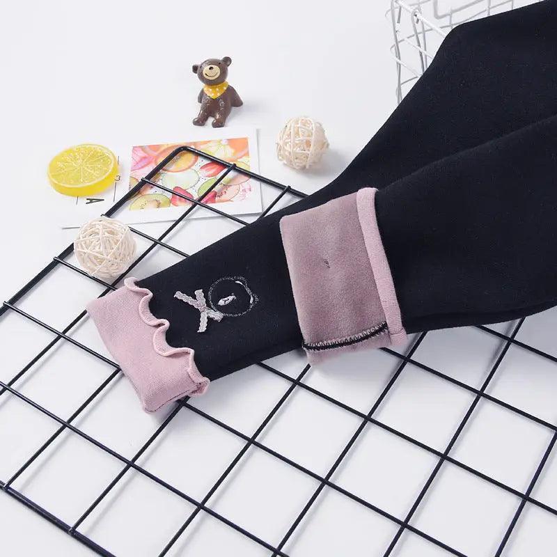 All-in-one Fleece Leggings - Trendy Mix
