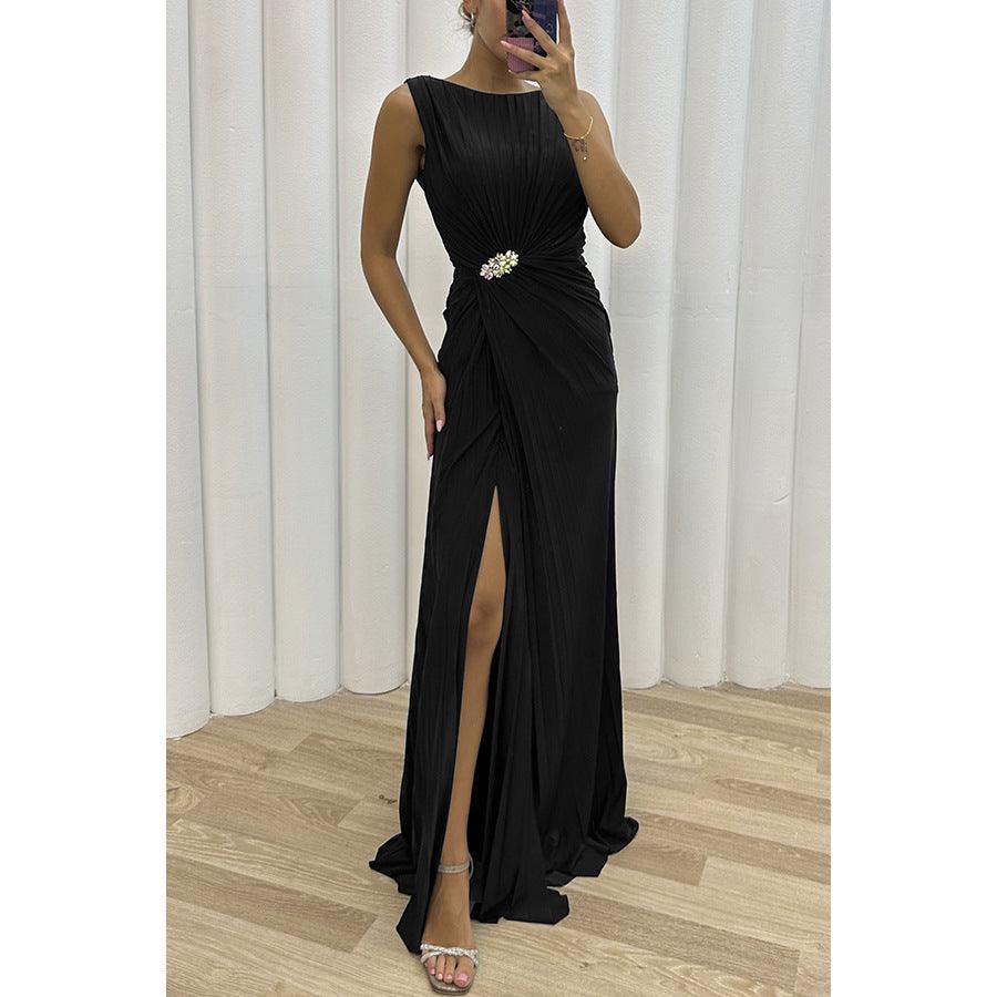 Women's Fashion Pleated Split Dress - Trendy Mix