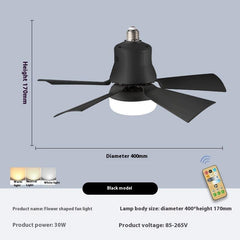 Dimmable Integrated Fan Light for Home and Dorm Rooms - Trendy Mix