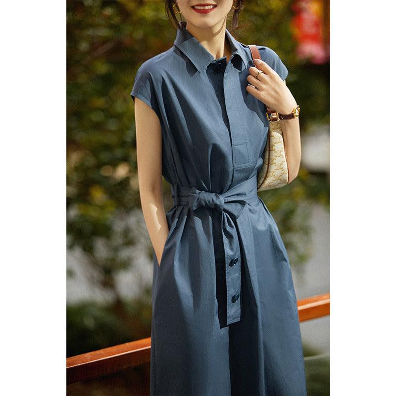 Ladies Cotton POLO Neck Short Sleeve Dress - Trendy Mix